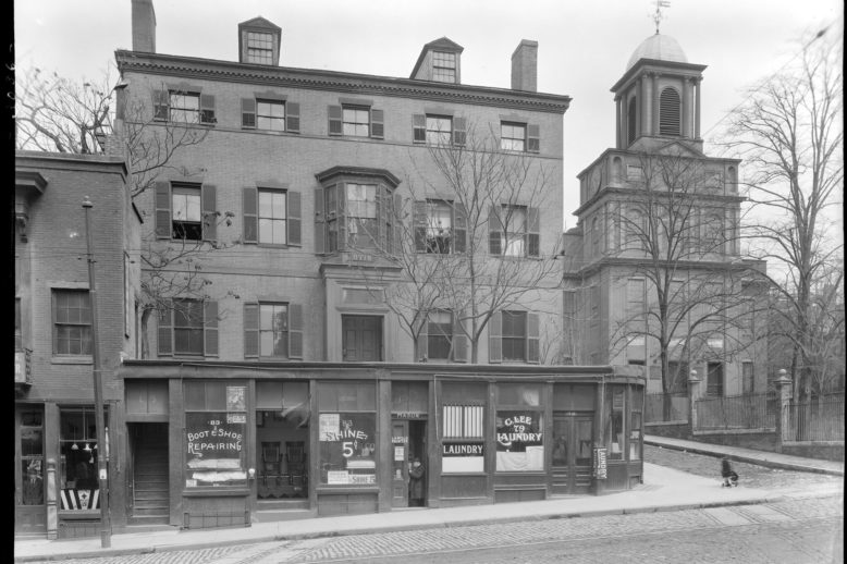 The First Harrison Grey Otis House and Old West Church c. 1910