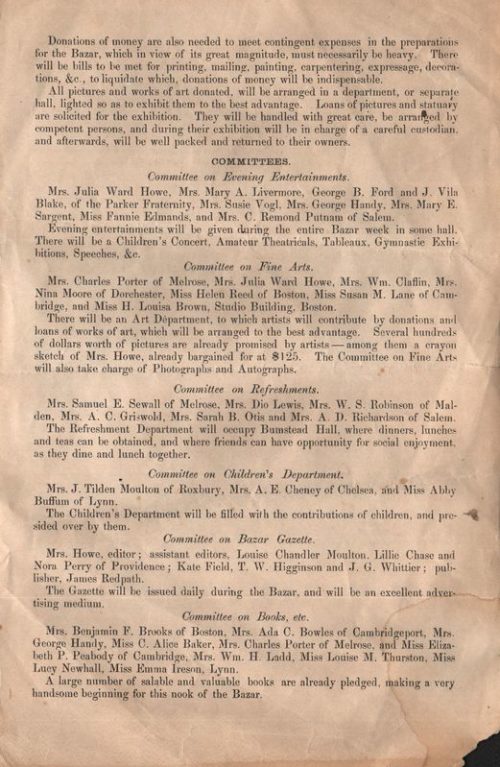 A Page of Woman's Suffrage Bazar