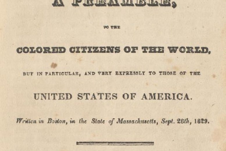 The front page of Walker's Appeal