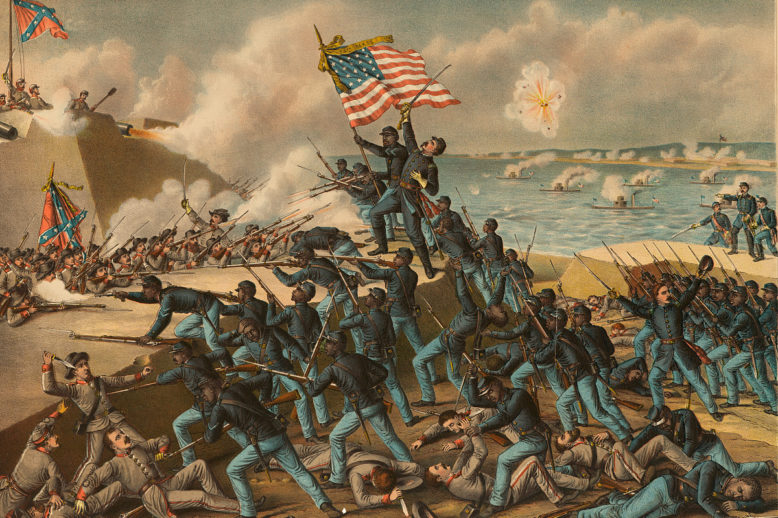 The 54th storming Fort Wagner