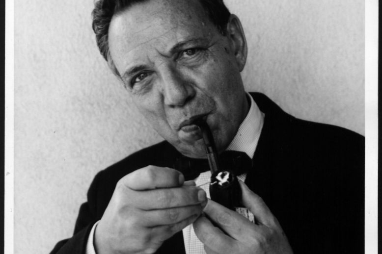 Victor Gruen lighting his pipe