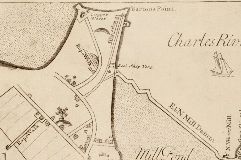 The Bonner map clipped to show Barton's Ropewalk
