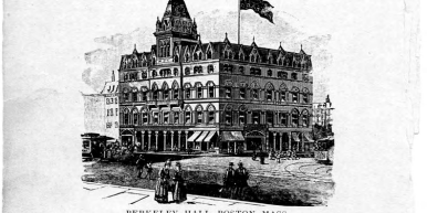 FNCCW An illustration from a 1902 book depicting the officers of the First National Conference of Colored Women and it's location at Berkeley Hall in Boston