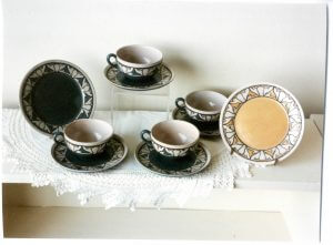 Lotus design pottery