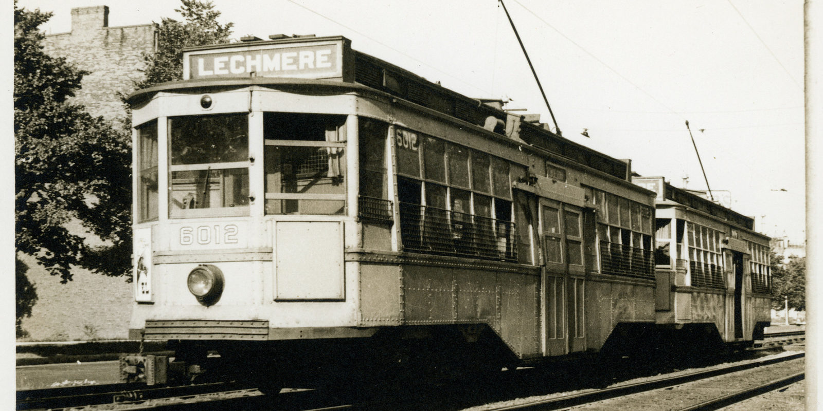 A streetcar in the 1920's on the Lechmere line. The cars are built of iron plates and appear very solid.