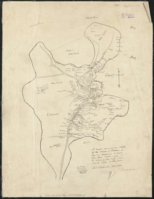 A map of colonial Boston