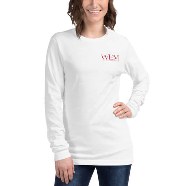 Unisex Long Sleeve Tee — White - Image 2