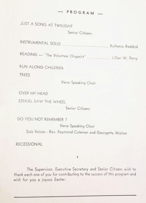 A Church Program