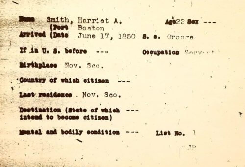 A slip of paper with some basic identifying information