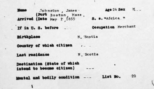 A slip of paper with some basic identifying information