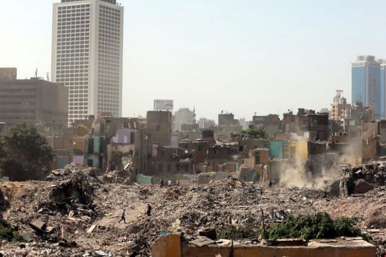 Rubble of a settlement in Cairo