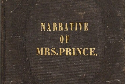 Prince_Narrative Photo of book cover, "Narrative of Mrs. Prince".