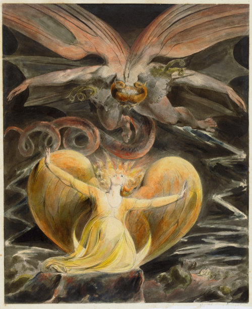 William Blake, The Great Red Dragon and the Woman Clothed with Sun, 1805 (National Gallery of Art).