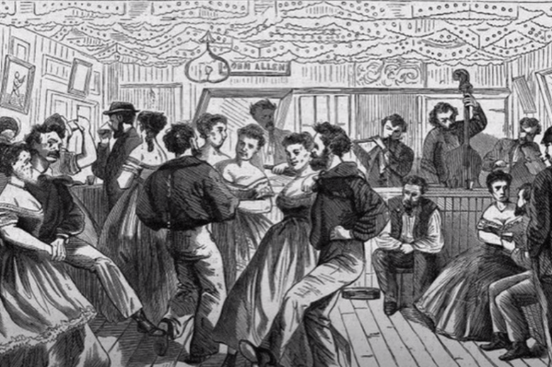 BostonDanceHall1800s Nineteenth-Century Dance Hall.