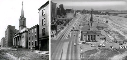 View of urban development for St. Louis Gateway Arch.