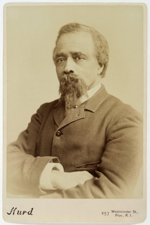 Albumen silver print of Edward Mitchell Bannister in a cabinet card mount, c. 1880 (National Portrait Gallery).