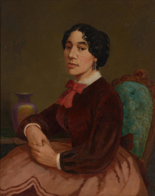 Portrait of Christiana Carteaux Bannister, seated.