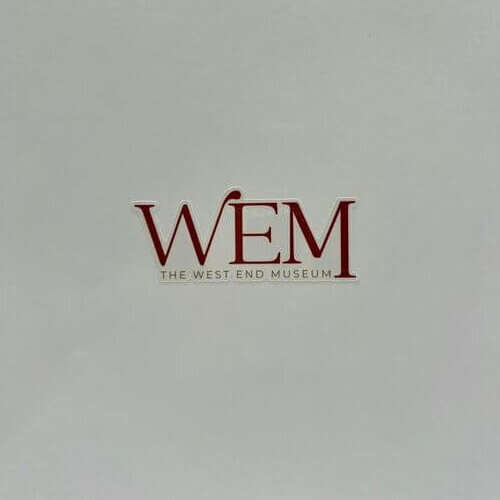 A sticker with The West End Museum's logo