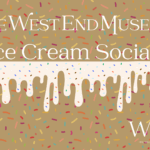 A gold background with illustrated sprinkles. The title of the event has melting ice cream dripping from it.