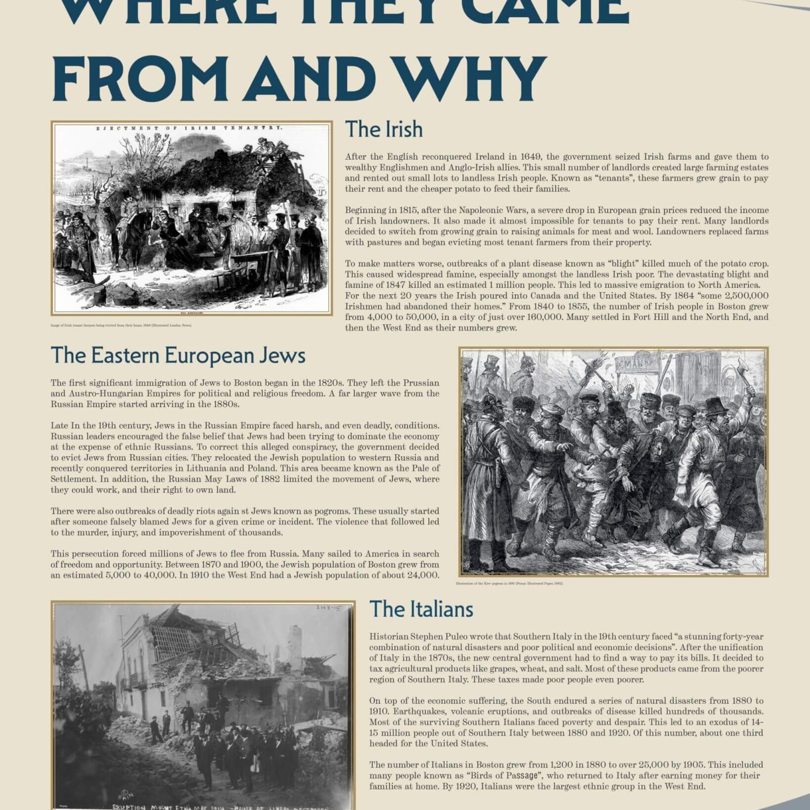 Panel from Voyages of Hope: Immigrant Journeys to Boston.