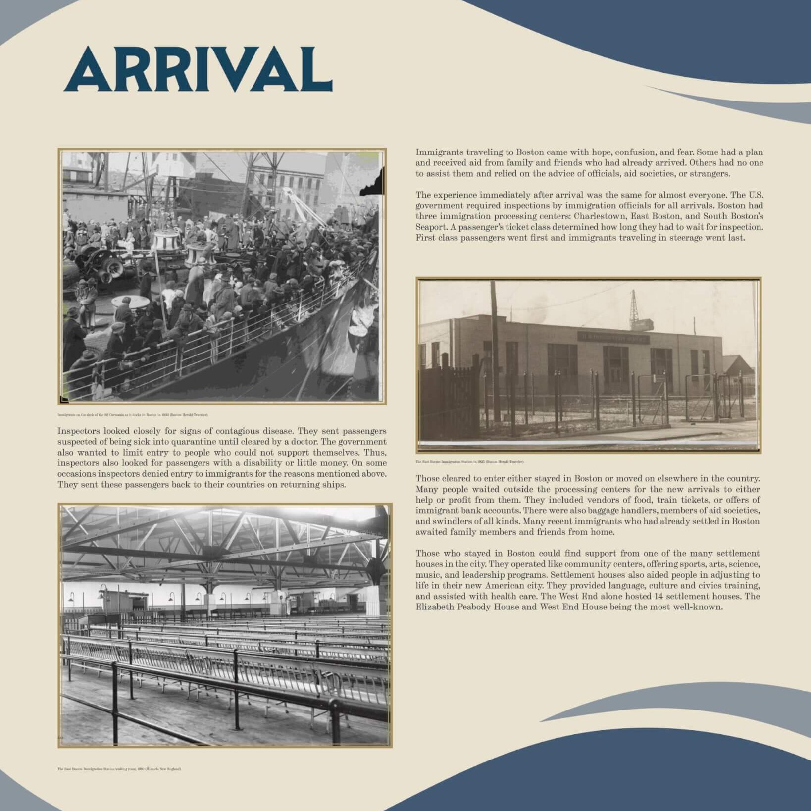 Panel from Voyages of Hope: Immigrant Journeys to Boston.