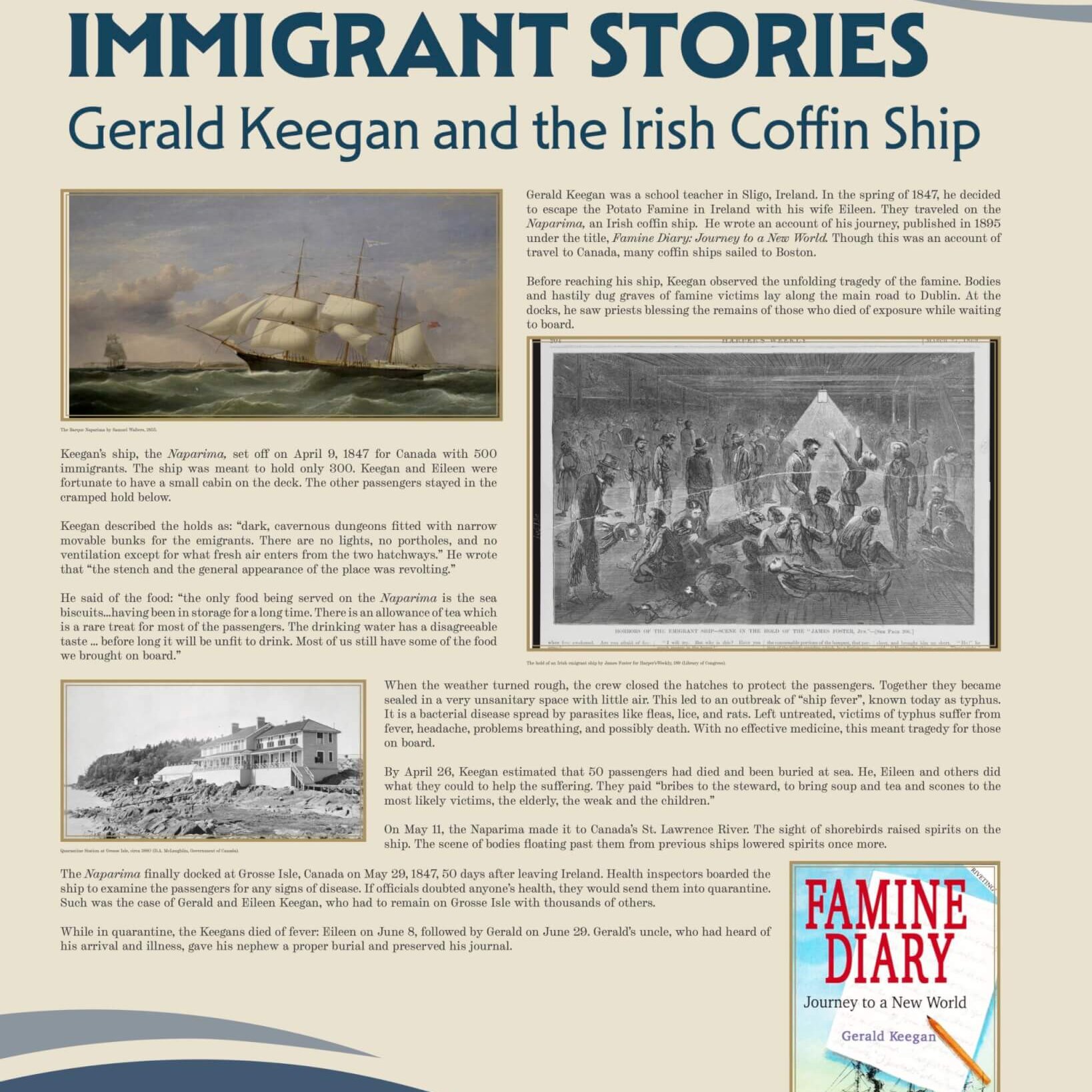 Panel from Voyages of Hope: Immigrant Journeys to Boston.