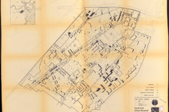 A map of a neighborhood in Boston with sections marked for different zoning requirements.