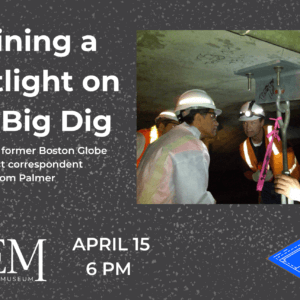 A charcoal background with an image of a construction crew underground with a blueprint in the bottom right corner.