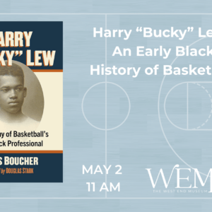 A pale blue background with an image of a book cover showing a black and white image of Black man.