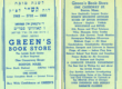 An ad for Green's Book Store in yiddish and English.
