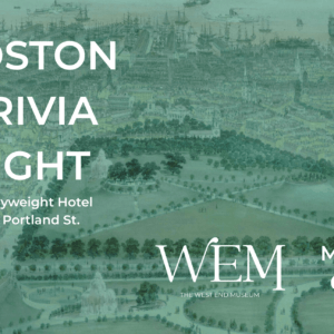 A greenish blue tinted illustration of Boston Common from above.