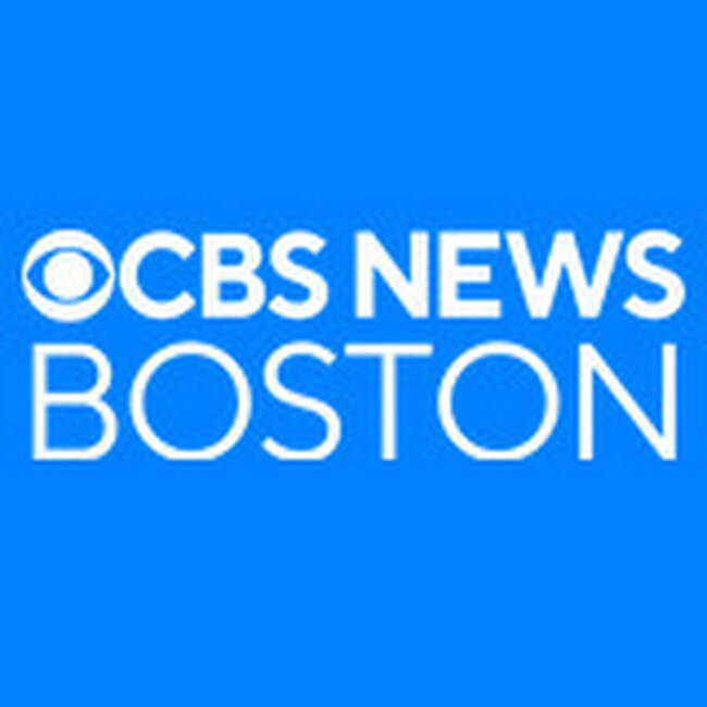 A blue background with the image of an eye that says "CBS News Boston"