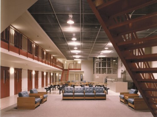 A photo of an interior jail