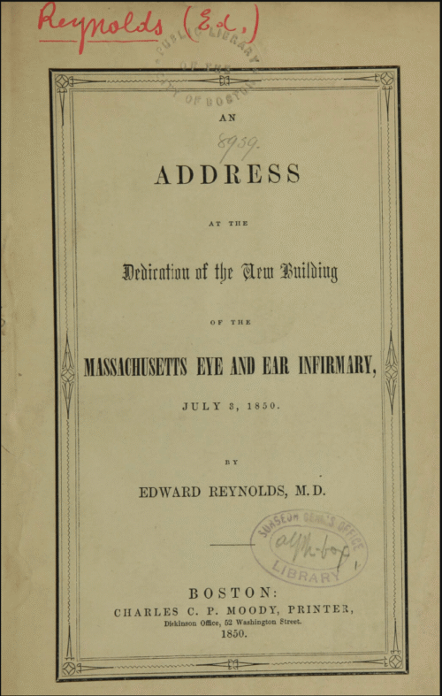 The front cover of a pamphlet.